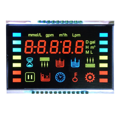 맞춤형 7 세그먼트 LCD 디스플레이 오존 애니온 살균 기계, 신선한 공기 컨트롤러, VA 검은 배경 LCD