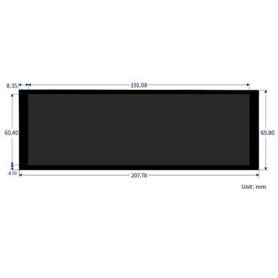 7.9인치 바 타입 IPS 용량 터치 TFT 모니터 HDMI 출력 Raspberry Pi 4 윈도우 OS 400x1280 해상도