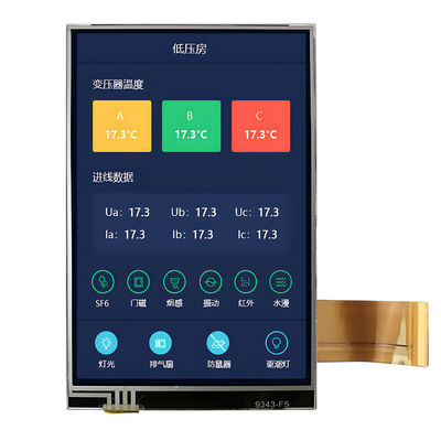 3.5인치 TFT LCD 디스플레이 모듈 – 320x480 RGB, ILI9488 MCU 인터페이스, 산업 등급, 광범위한 온도