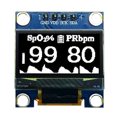 128x64 0.96인치 OLED 디스플레이 I2C 인터페이스 컴팩트 사이즈 50 평생 주식