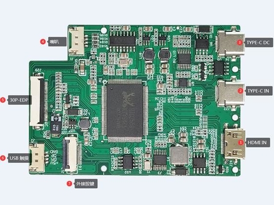 15.6 인치 HDMI TFT LCD는 C형 기능에 구축되는 것으로 제어 모듈을 드러냅니다