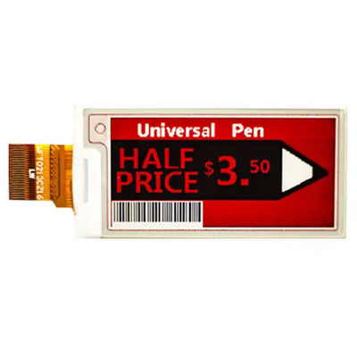 2.13인치 Eink 화면 122x250 점 해상도, 맨 화면, 전자 종이 화면 디스플레이 모듈, 3 가지 색상 빨간색, 검은색 및 흰색