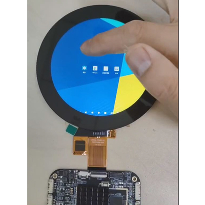 3.4 인치 맞춤형 둥근 LCD 안드로이드 RK3566 광고 미디어 디스플레이 PCAP 터치