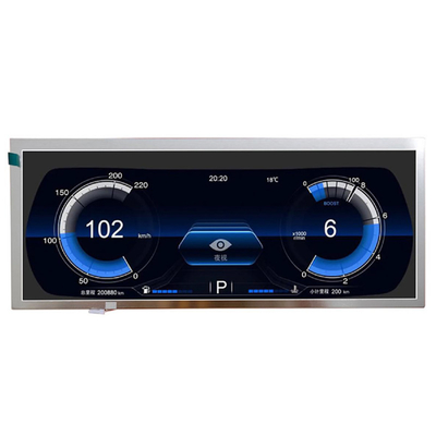 스트레치드 디스플레이 12.3" 인치 TFT LCD 바 1920x720 점 LVDS IPS HD 자동차 등급 광고 플레이어