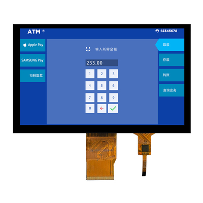 높은 밝기 1000nits 7인치 IPS TFT LCD 디스플레이 1024*600 점 RGB CTP 인터페이스