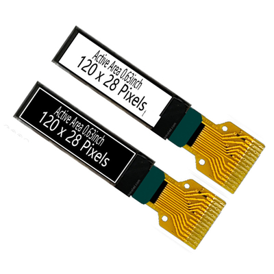 0.63인치 120x28 픽셀 OLED 디스플레이 모듈 패시브 매트릭스 모노크롬 흰색
