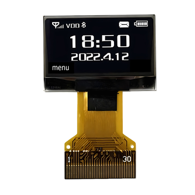 0.96인치 모노크롬 OLED 디스플레이 모듈 128x64 Dot ZIF 연결