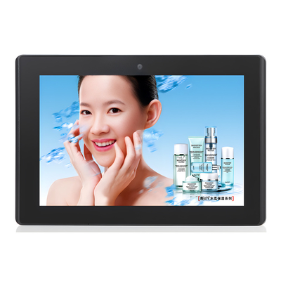 10인치 벽에 장착된 안드로이드 광고 디스플레이와 1280x800 멀티 터치 와이파이 POE RJ45 포트 LCD 모니터