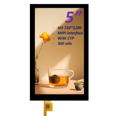 5인치 용량 TFT LCD 디스플레이, 5인치 LCD 디스플레이 720*1280 픽셀 MIPI 인터페이스