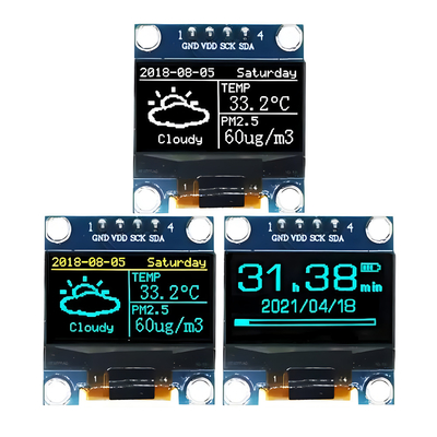 0.96 인치 128x64 점 매트릭스 OLED 디스플레이 모듈 4 핀 I2C 인터페이스