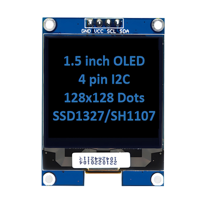 1.5 인치 OLED 디스플레이 패널 모듈 단위 128x128 픽셀 4 핀 LED 디스플레이 컨트롤러와 I2C 인터페이스