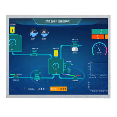 높은 밝기 1000nits 12.1 인치 IPS TFT LCD 디스플레이 1024*768 점 LVDS 인터페이스