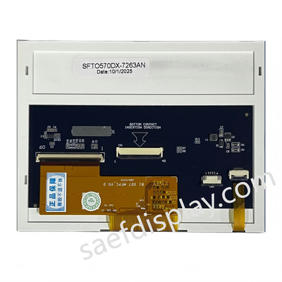 5.7" 500Nit 산업 TFT LCD 640x480 넓은 온도 -30°C-80°C PCAP 터치 준비 드라이버 IC JD9168S 운영 온도 -30°C ~ 80°C