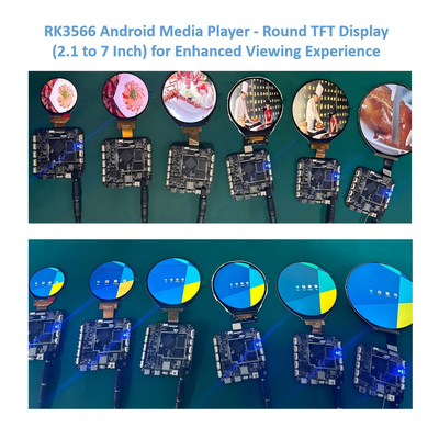 3.4인치 둥근 TFT LCD 광고 미디어 모니터 안드로이드 RK3566