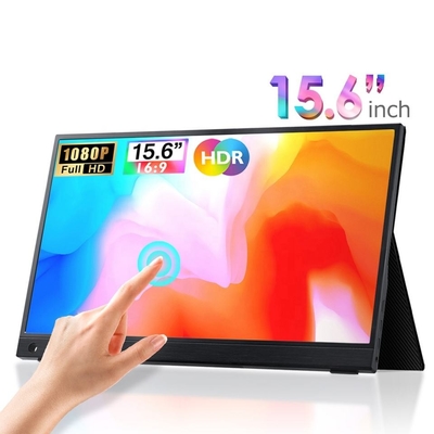 FHD 1920*1080 휴대용 터치 모니터 15.6인치 IPS 디스플레이 유연한 디스플레이 모드와 넓은 시야 각도
