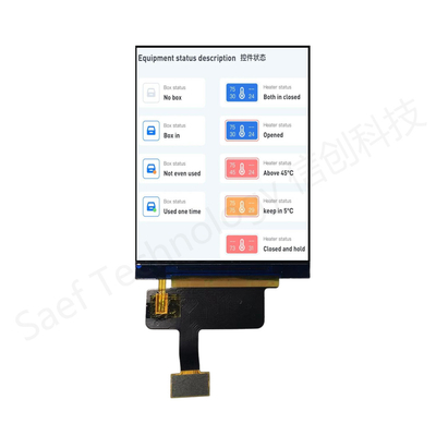 1000nits 2.8 "태양광으로 볼 수 있는 TFT LCD 디스플레이 - 480x640 RGB 산업 디스플레이 모듈