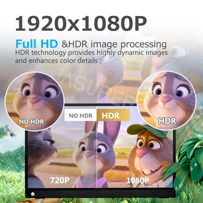 노트북용 휴대용 모니터 13.3 인치,FHD 1080P USB C 여행 모니터 컴퓨터용 외부, 킵 스탠드와 함께 두 번째 디스플레이 화면