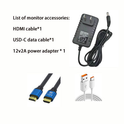 10.1-인치 1920×1200 HD 터치 모니터 10점 터치, 플라스틱 하우징 및 멀티 인터페이스 (DC12V/VGA/HDMI/AV/USB/BNC)