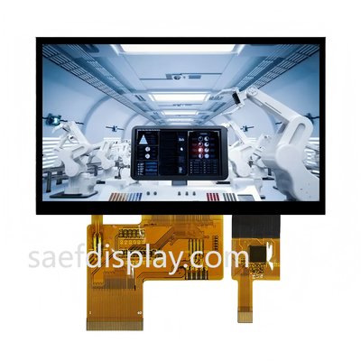 4.3" 1000nit IPS TFT LCD 480×272 RGB 커포시티브 터치 RGB 24비트 병렬 -30°C에서 +80°C (미국/독일)