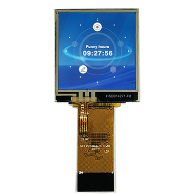 128x128 사각형 LCD 디스플레이 화면 1.44 인치 TFT LCD 8 비트 MPU 인터페이스 플러그링 타입 연결