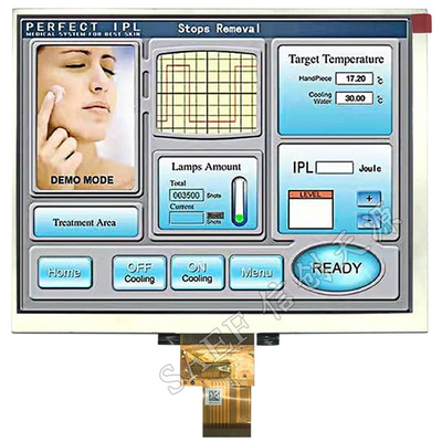 LVDS 인터페이스 8인치 IPS TFT LCD 모듈 1024x768 해상도 전체 관점