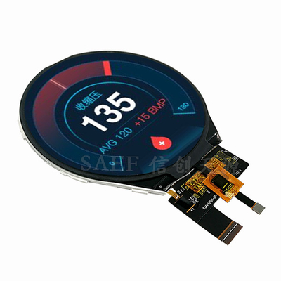TFT LCD 디스플레이 모듈 3.4 &quot; 라운드 형상 800x800 IPS 가득 찬 시야 각도 MIPI는 CTP TFT LCD 디스플레이 모듈과 연결됩니다