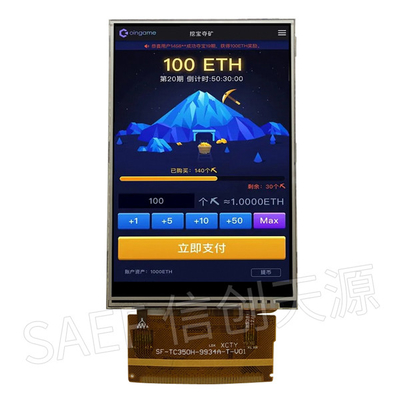 16개 비트 3.2V TFT LCD 디스플레이 320x480 초상화 TN은 백색 LED 백라이트로 타이핑합니다