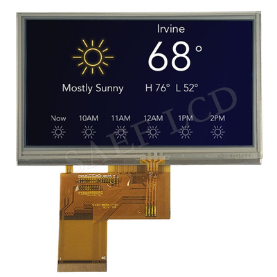 480x272 LCD TFT 4.3 인치 40 핀 IPS 가득 찬 시야 각도 RGB 인터페이스