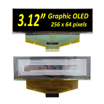 3.12 인치 산업용 OLED 디스플레이 모듈- 256x64 픽셀, SPI, I2C 인터페이스와 30-핀